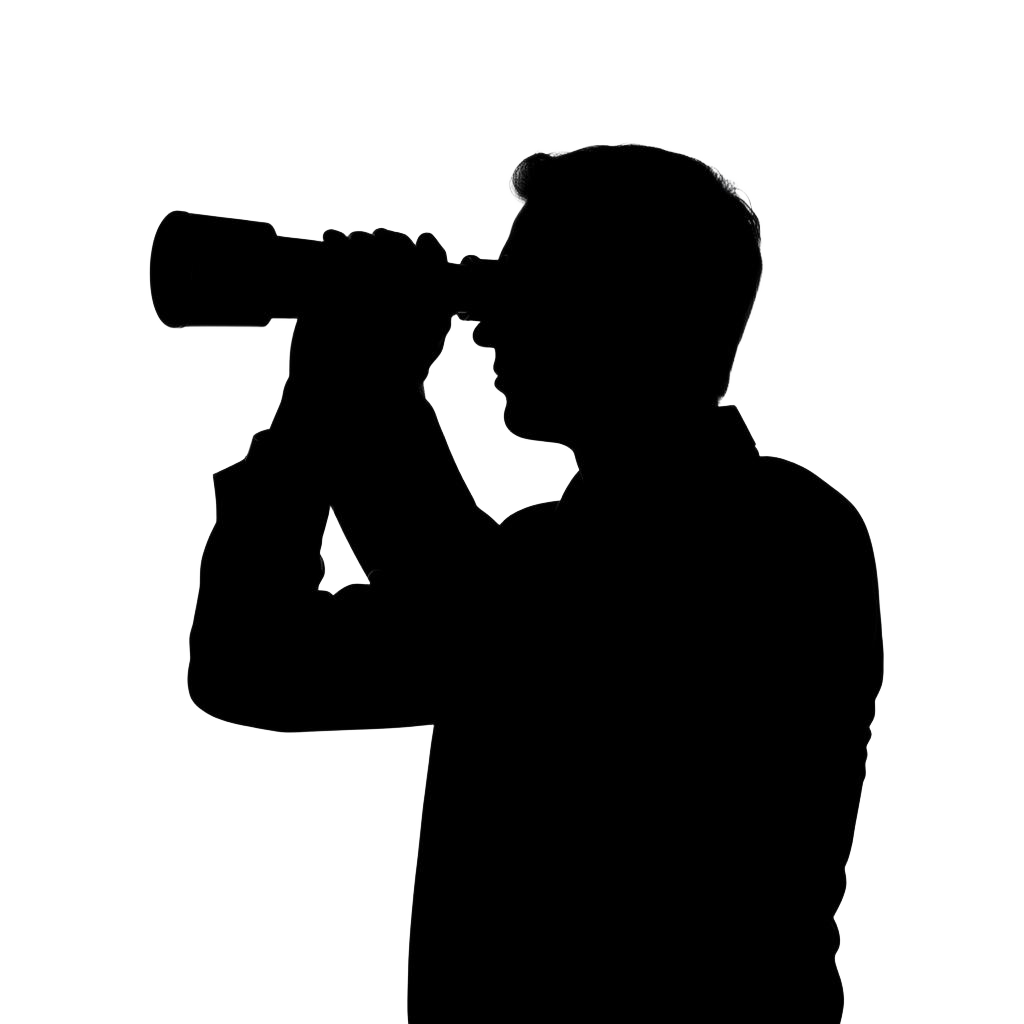 Person looking through binoculars