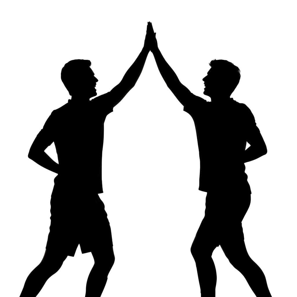 Two people high-fiving