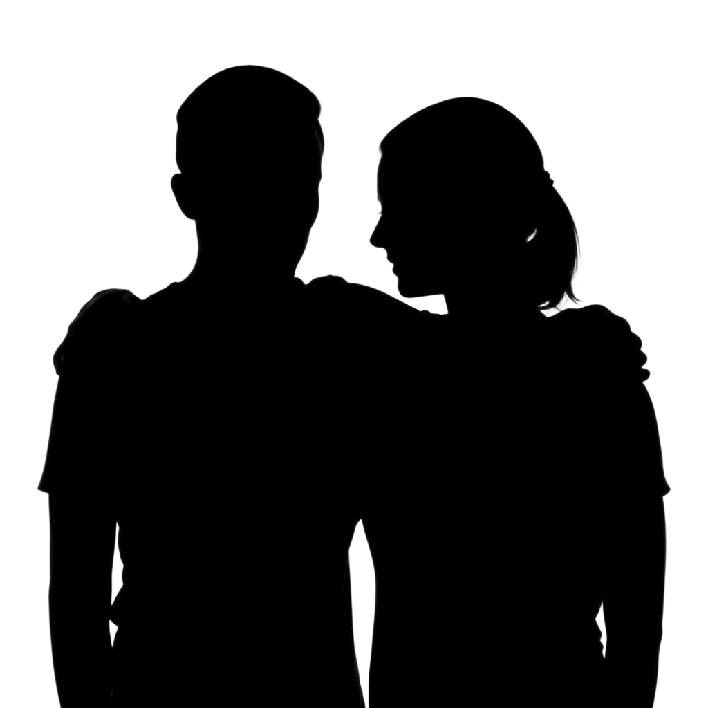 Two people supporting each other
